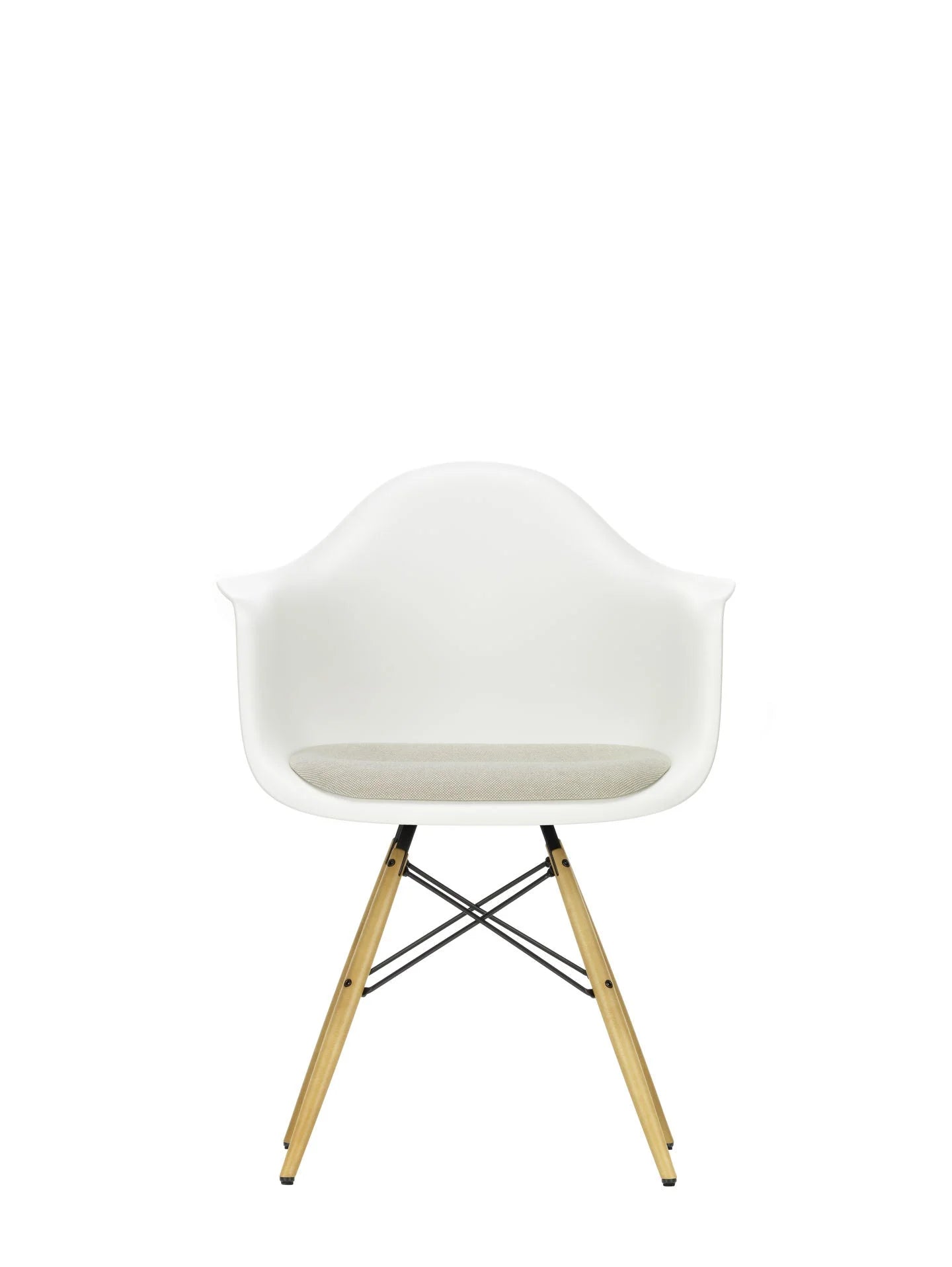 vitra Eames Plastic Armchair DAW RE - esdoorn licht onderstel