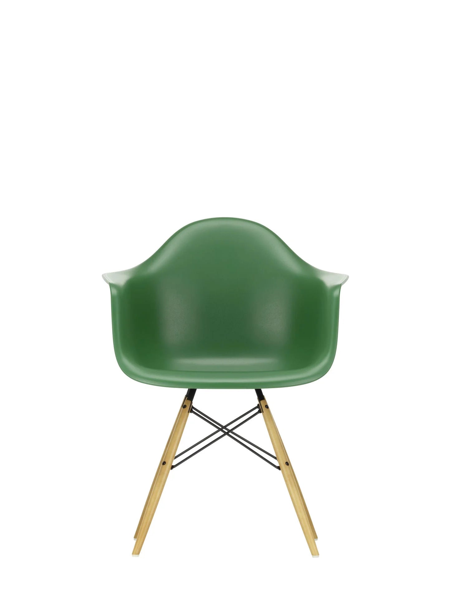 vitra Eames Plastic Armchair DAW RE - esdoorn licht onderstel - Emerald RE