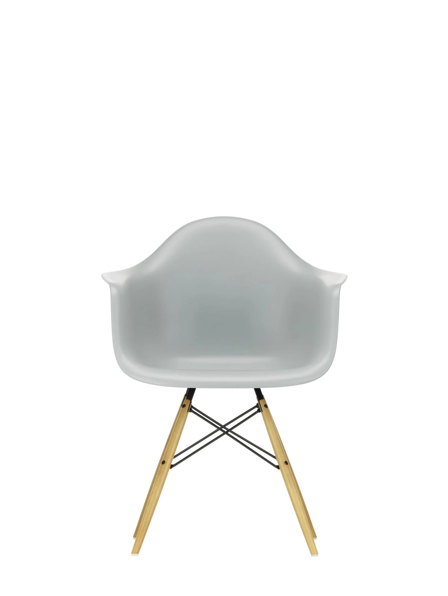 vitra Eames Plastic Armchair DAW RE - esdoorn licht onderstel - Light Grey RE