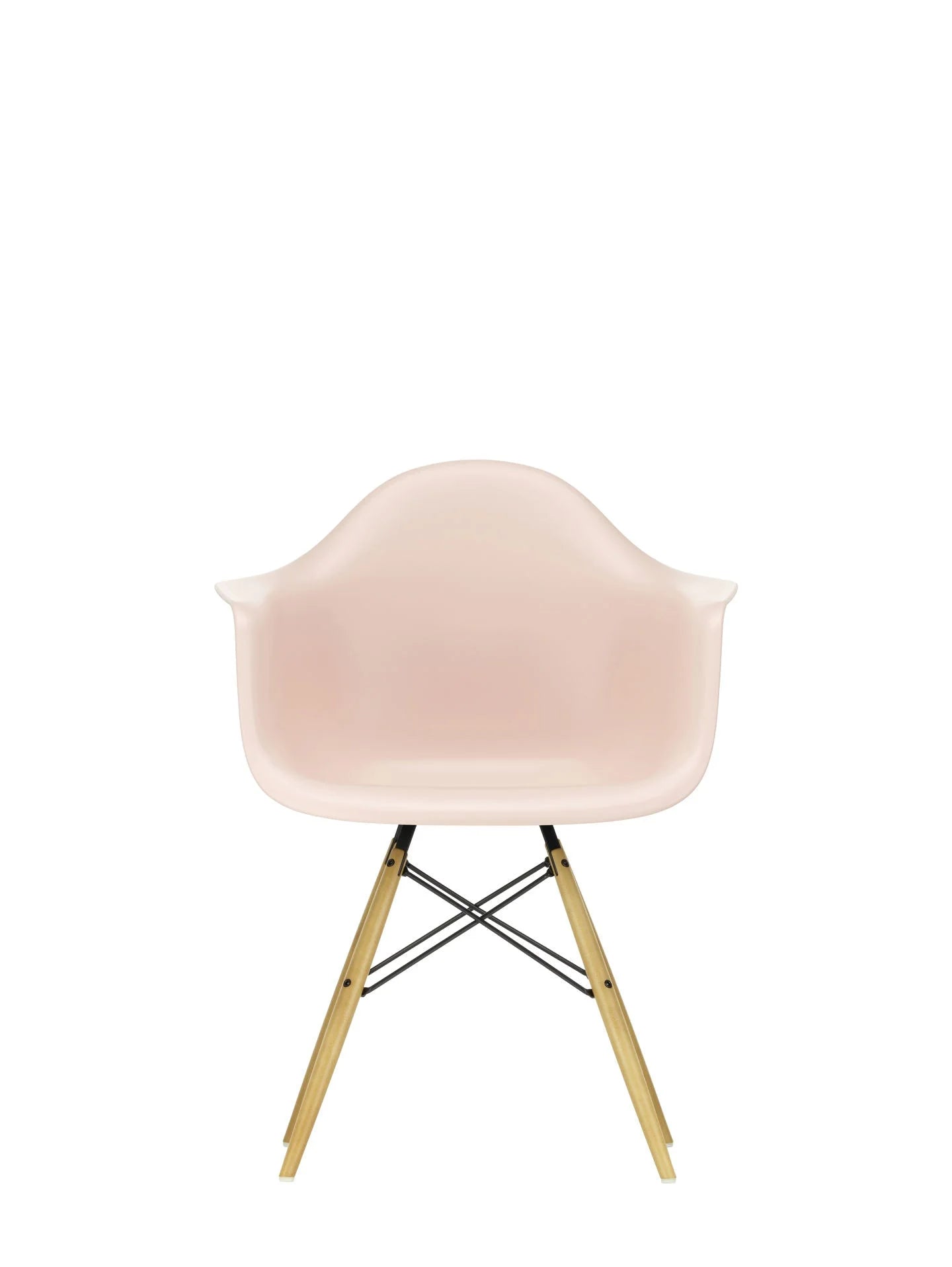 vitra Eames Plastic Armchair DAW RE - esdoorn licht onderstel - pale rose RE