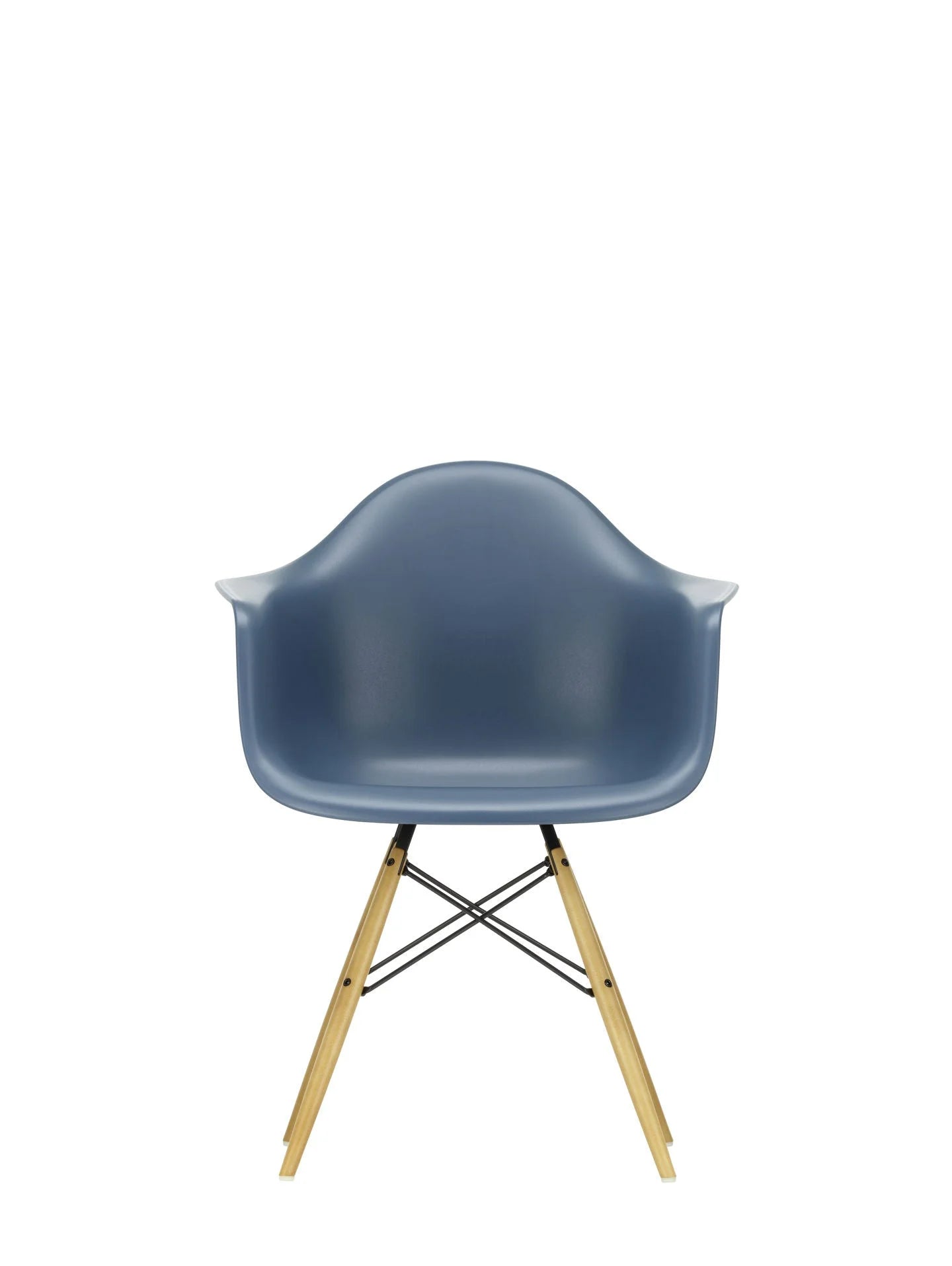vitra Eames Plastic Armchair DAW RE - esdoorn licht onderstel - sea blue RE