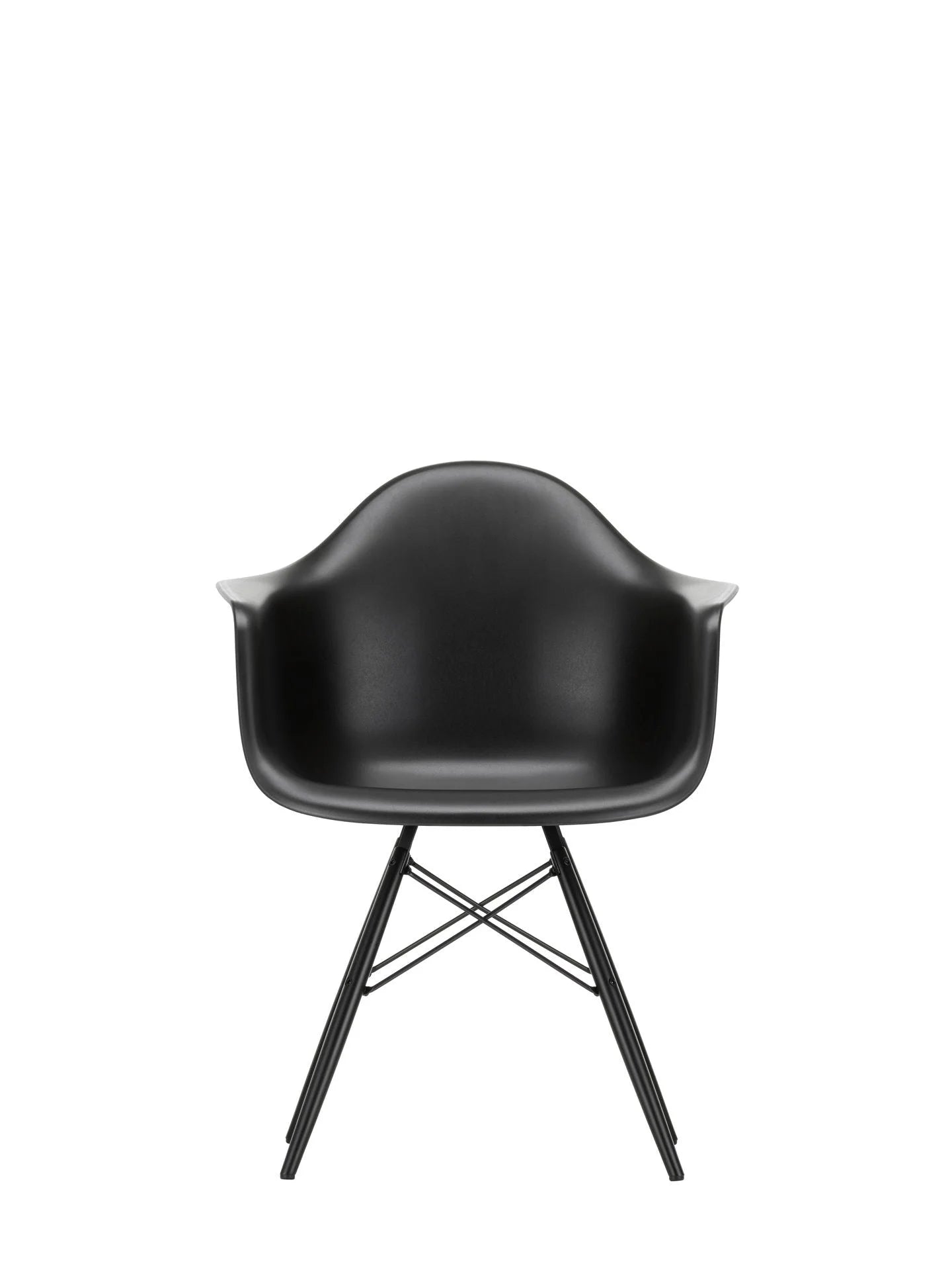 vitra Eames Plastic Armchair DAW RE - esdoorn zwart onderstel - deep black RE