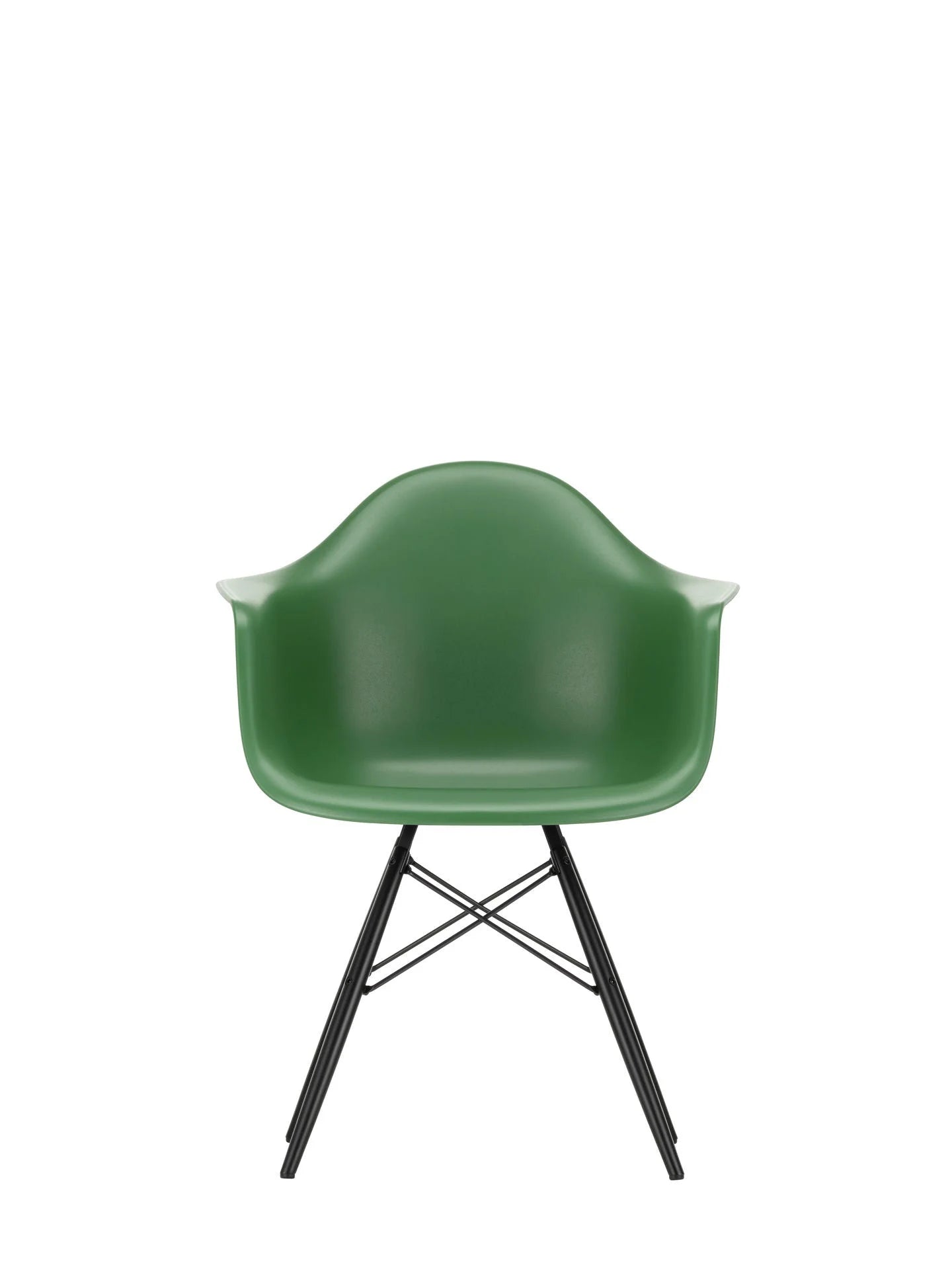 vitra Eames Plastic Armchair DAW RE - esdoorn zwart onderstel - Emerald RE