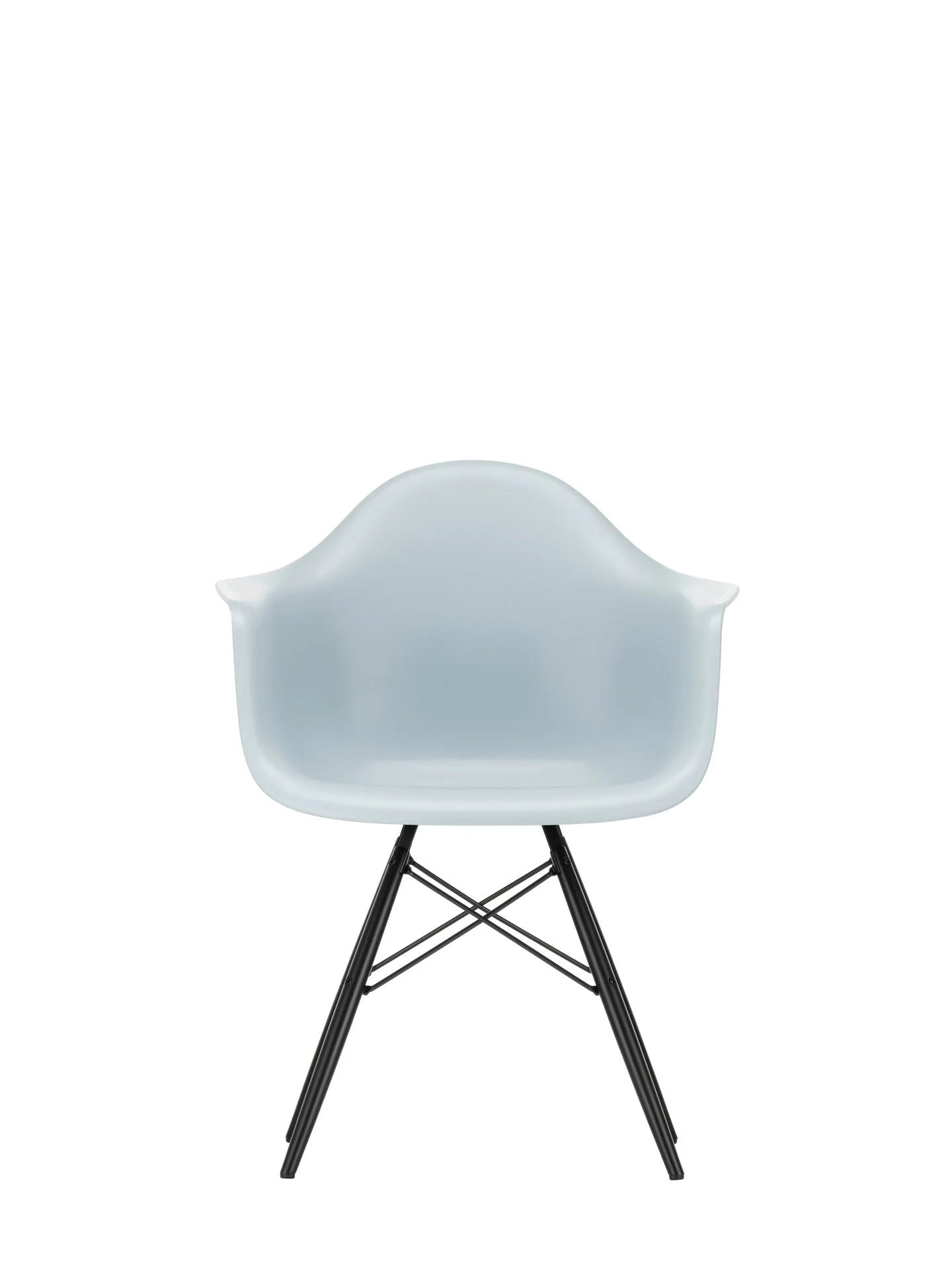 vitra Eames Plastic Armchair DAW RE - esdoorn zwart onderstel - ice grey RE