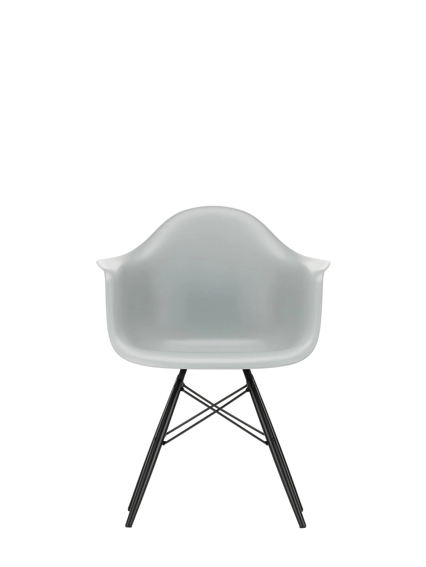 vitra Eames Plastic Armchair DAW RE - esdoorn zwart onderstel - Light Grey RE