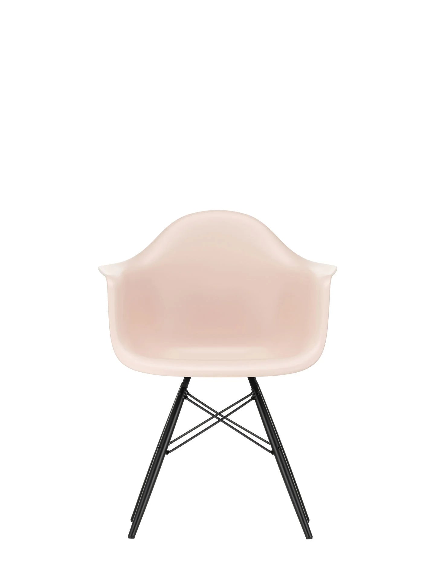 vitra Eames Plastic Armchair DAW RE - esdoorn zwart onderstel - pale rose RE
