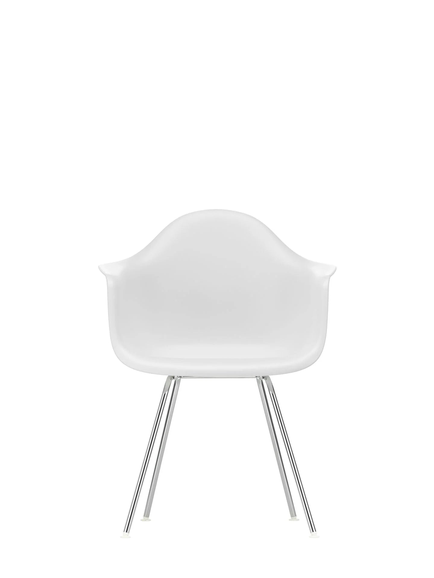 vitra Eames Plastic Armchair DAX RE - verchroomd onderstel - cotton white RE