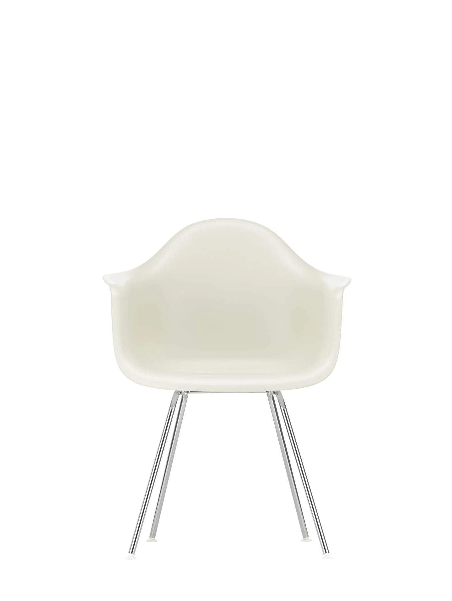 vitra Eames Plastic Armchair DAX RE - verchroomd onderstel - pebble RE