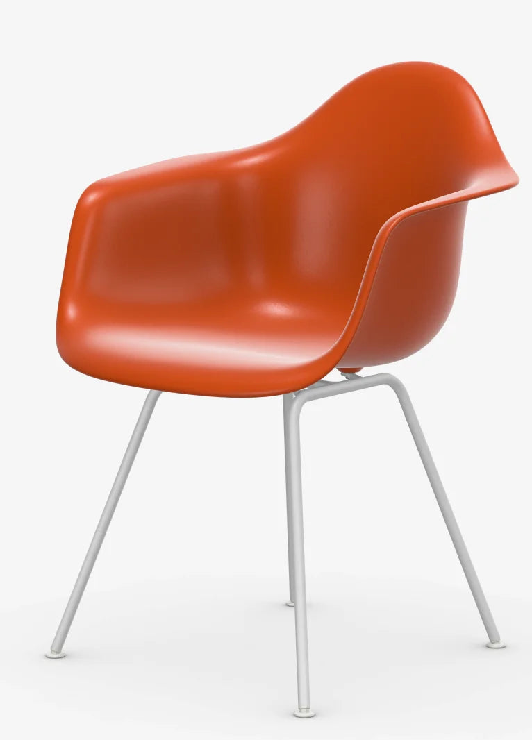 vitra Eames Plastic Armchair DAX RE - wit onderstel