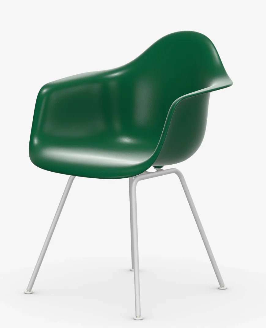vitra Eames Plastic Armchair DAX RE - wit onderstel