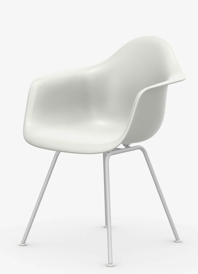 vitra Eames Plastic Armchair DAX RE - wit onderstel