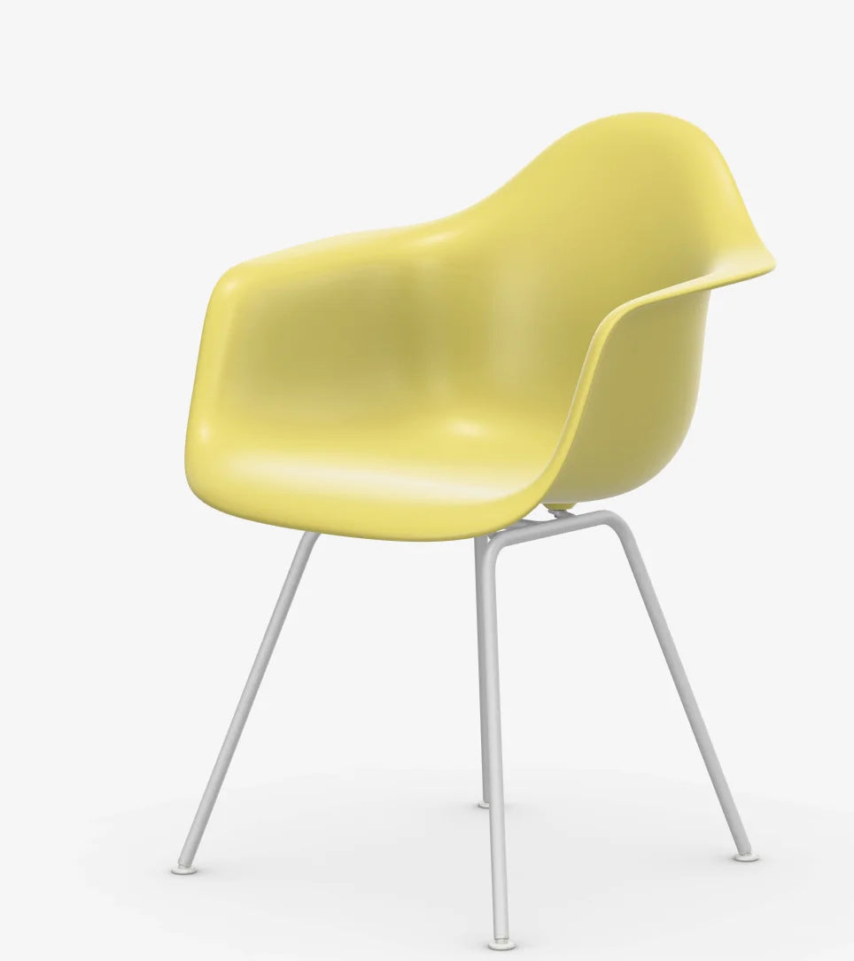 vitra Eames Plastic Armchair DAX RE - wit onderstel - citron RE