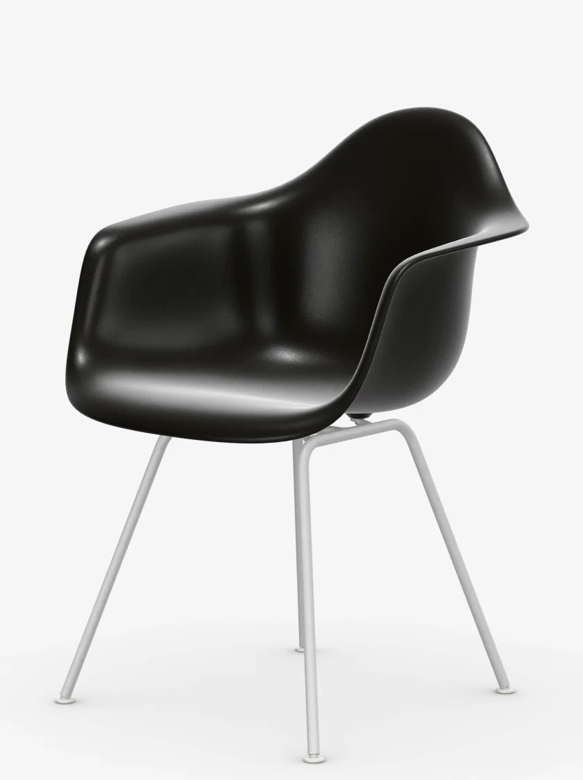 vitra Eames Plastic Armchair DAX RE - wit onderstel - deep black RE