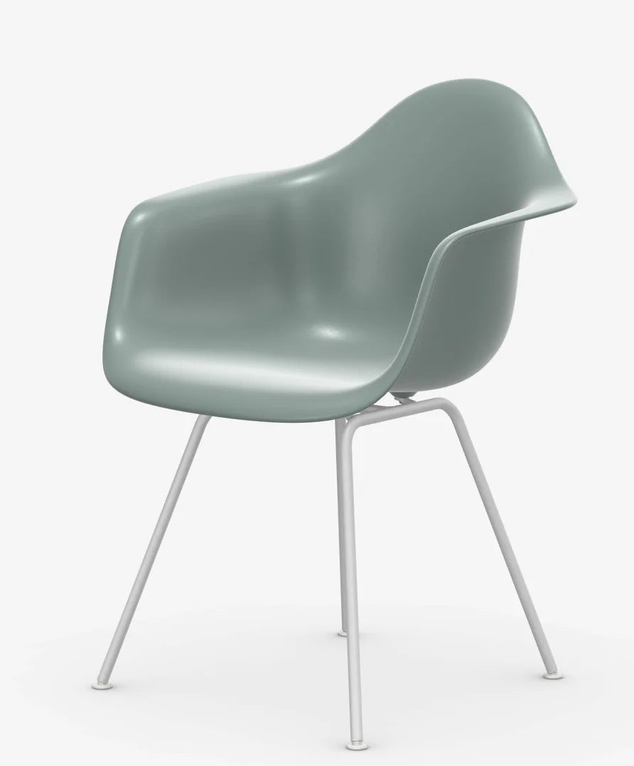 vitra Eames Plastic Armchair DAX RE - wit onderstel - Light Grey RE