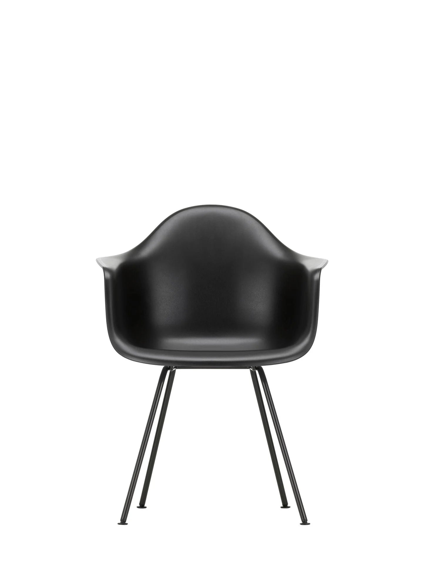 vitra Eames Plastic Armchair DAX RE - zwart onderstel - deep black RE
