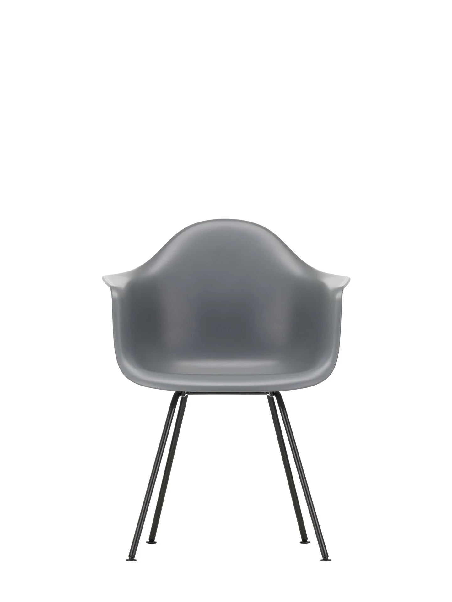vitra Eames Plastic Armchair DAX RE - zwart onderstel - Granite grey RE