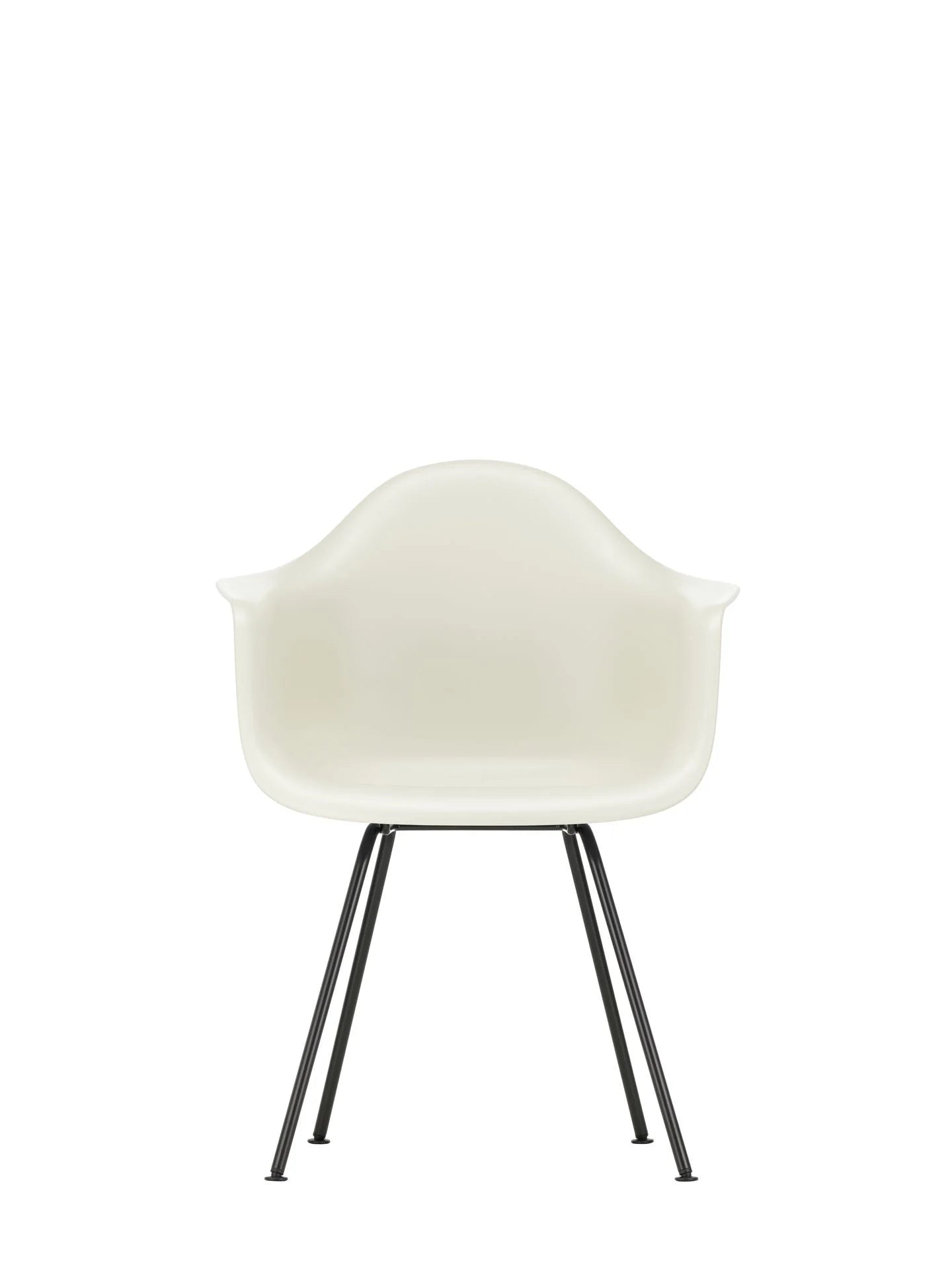 vitra Eames Plastic Armchair DAX RE - zwart onderstel - pebble RE