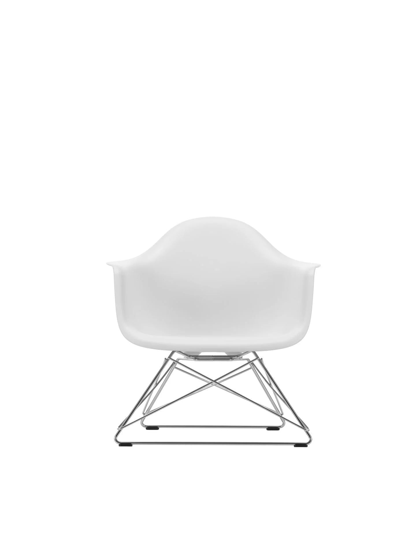 vitra vitra Eames Plastic Armchair LAR RE - verchroomd onderstel - cotton white RE