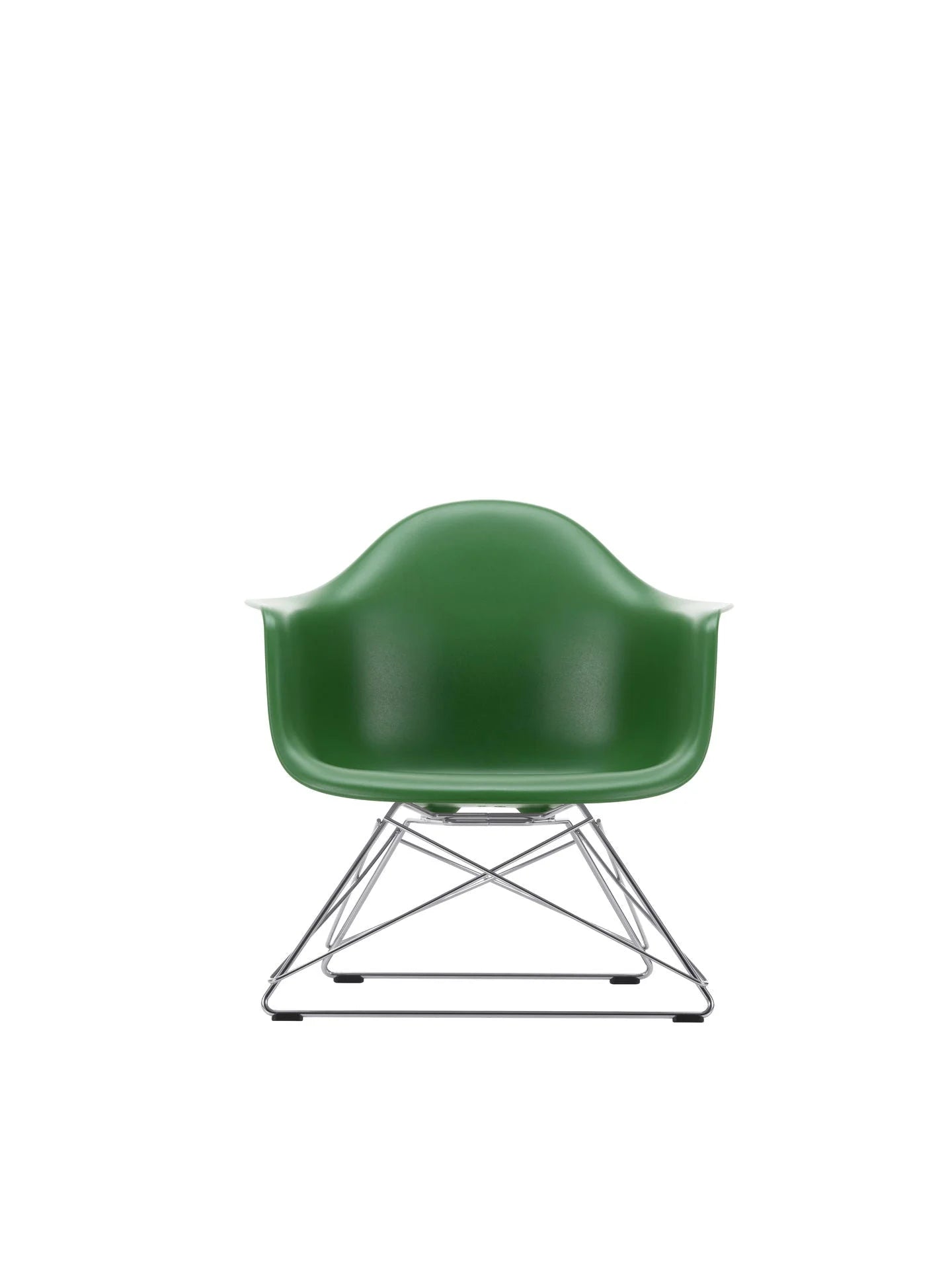 vitra vitra Eames Plastic Armchair LAR RE - verchroomd onderstel - Emerald RE