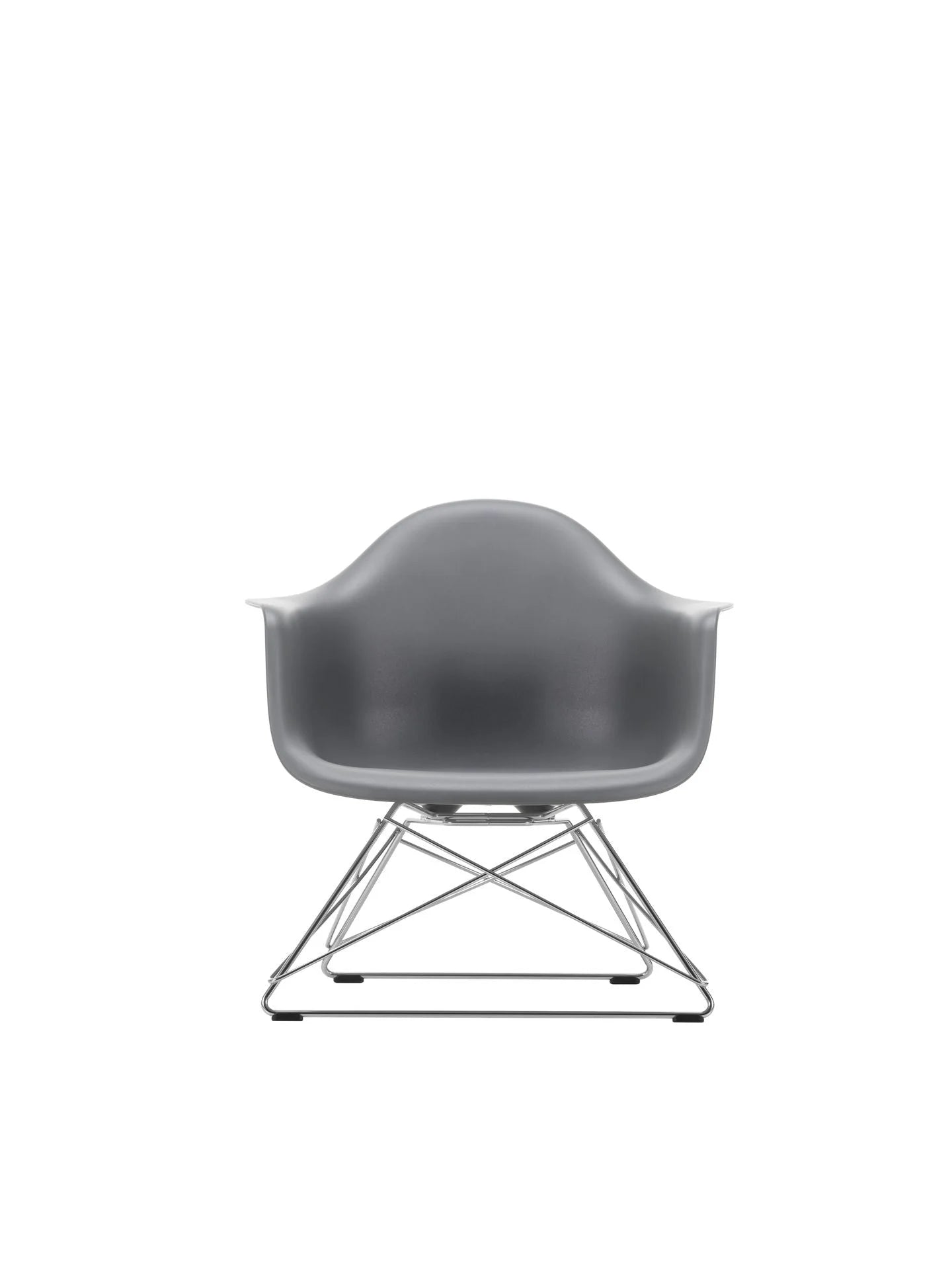 vitra vitra Eames Plastic Armchair LAR RE - verchroomd onderstel - Granite grey RE