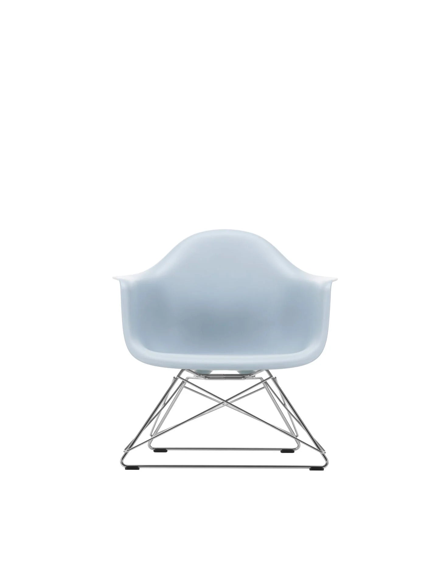 vitra vitra Eames Plastic Armchair LAR RE - verchroomd onderstel - ice grey RE