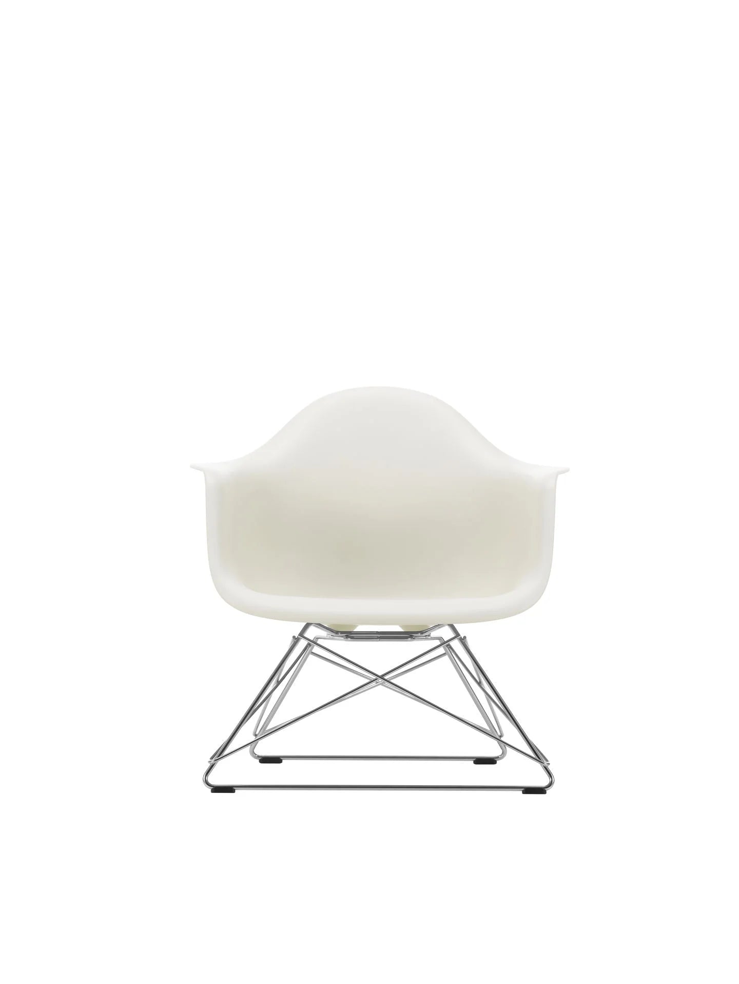 vitra vitra Eames Plastic Armchair LAR RE - verchroomd onderstel - pebble RE