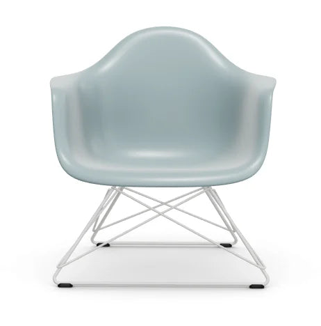 vitra Eames Plastic Armchair LAR RE - wit onderstel - ice grey RE