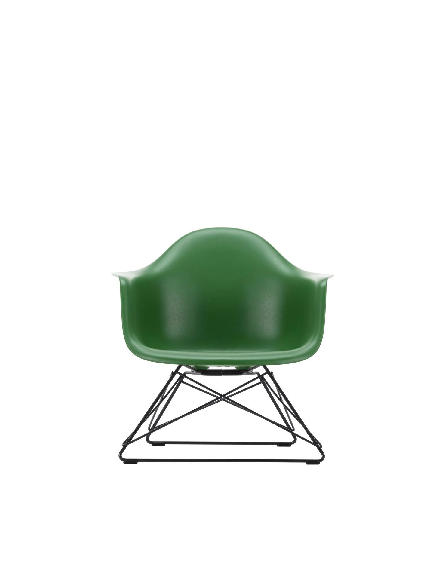 vitra Eames Plastic Armchair LAR RE - zwart onderstel - Emerald RE