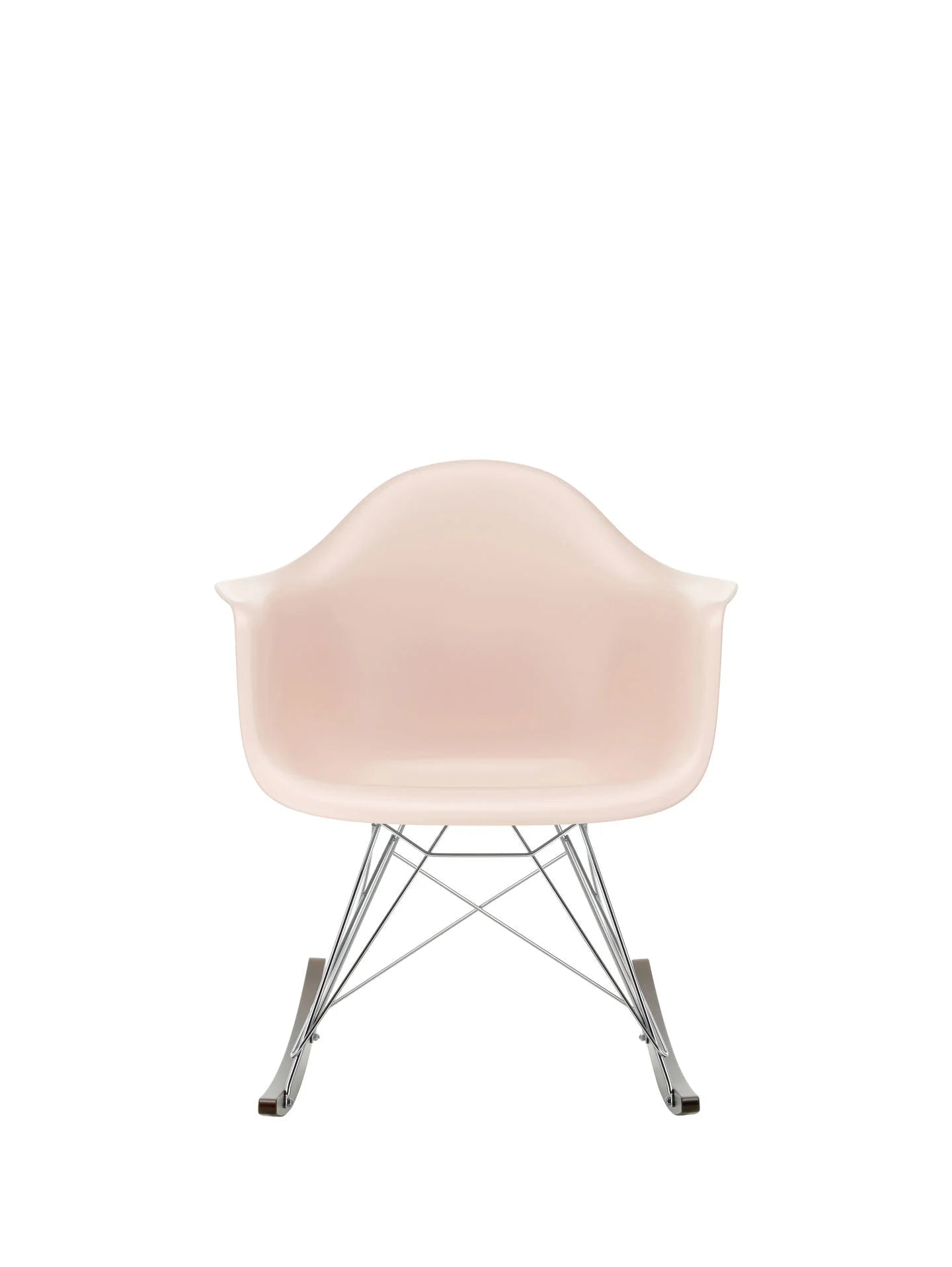 vitra Eames Plastic Armchair RAR RE - verchroomd & esdoorn donker onderstel - pale rose RE