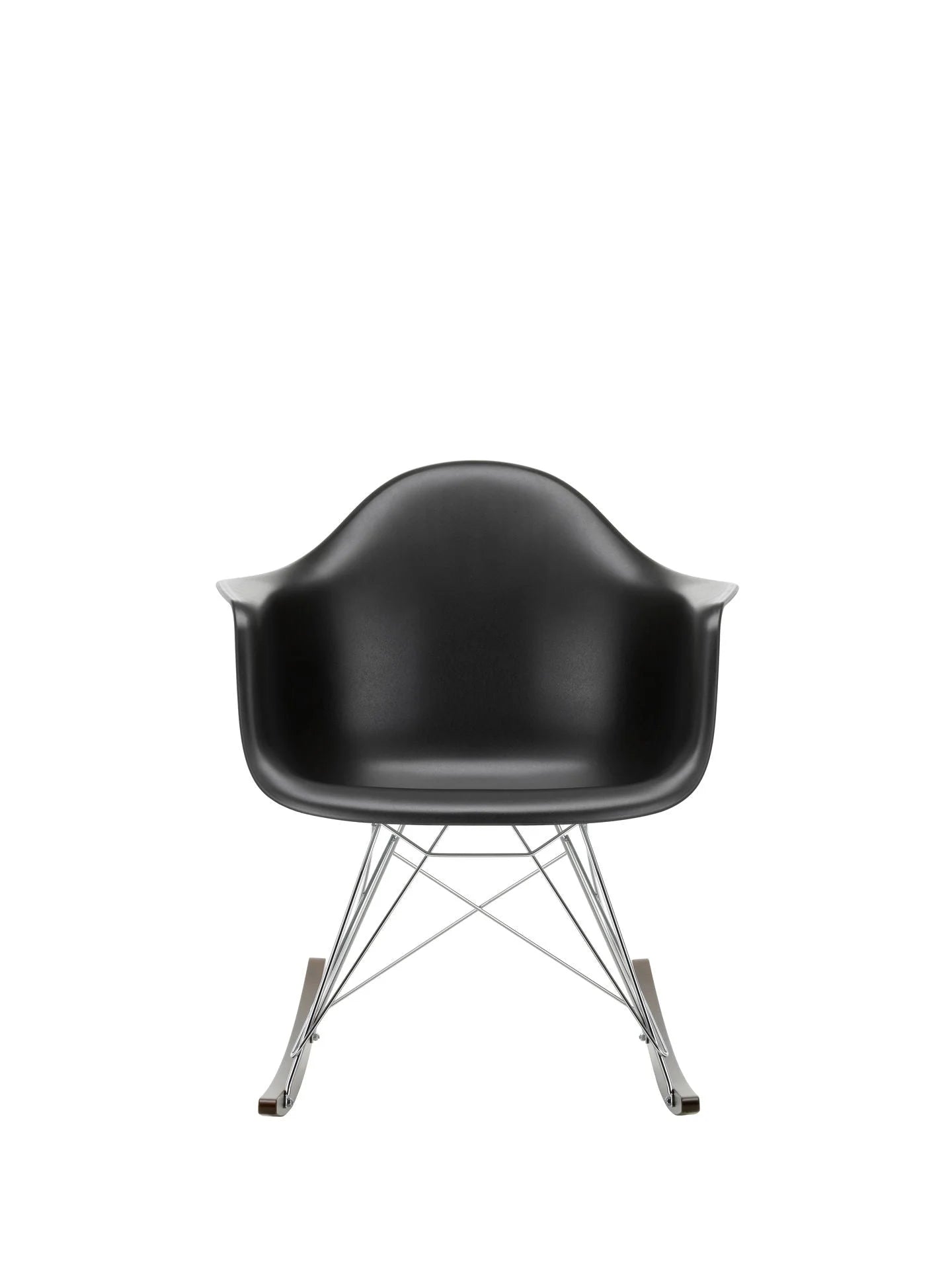 vitra Eames Plastic Armchair RAR RE - verchroomd & esdoorn donker onderstel - deep black RE