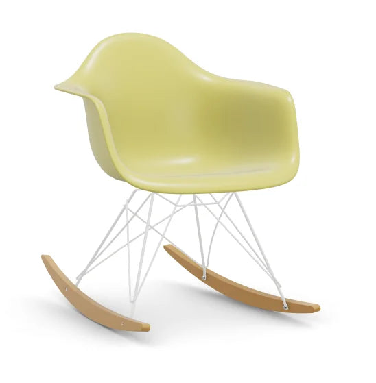 vitra Eames Plastic Armchair RAR RE - wit & esdoorn licht onderstel - citron RE
