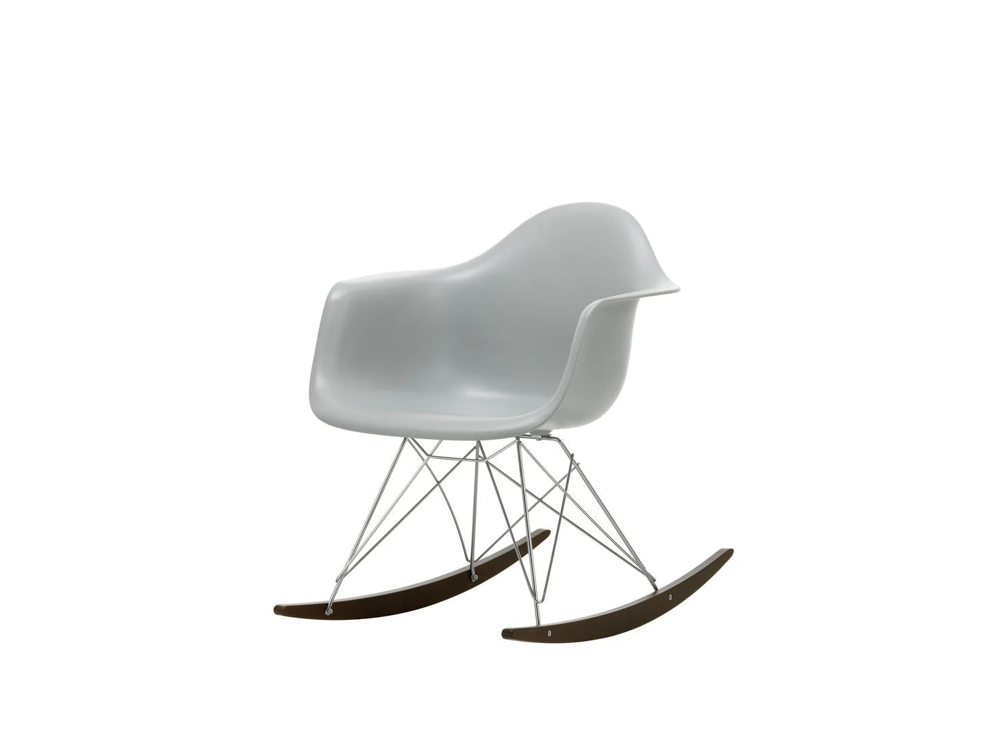 vitra Eames Plastic Armchair RAR RE - zwart & esdoorn donker onderstel - light grey RE
