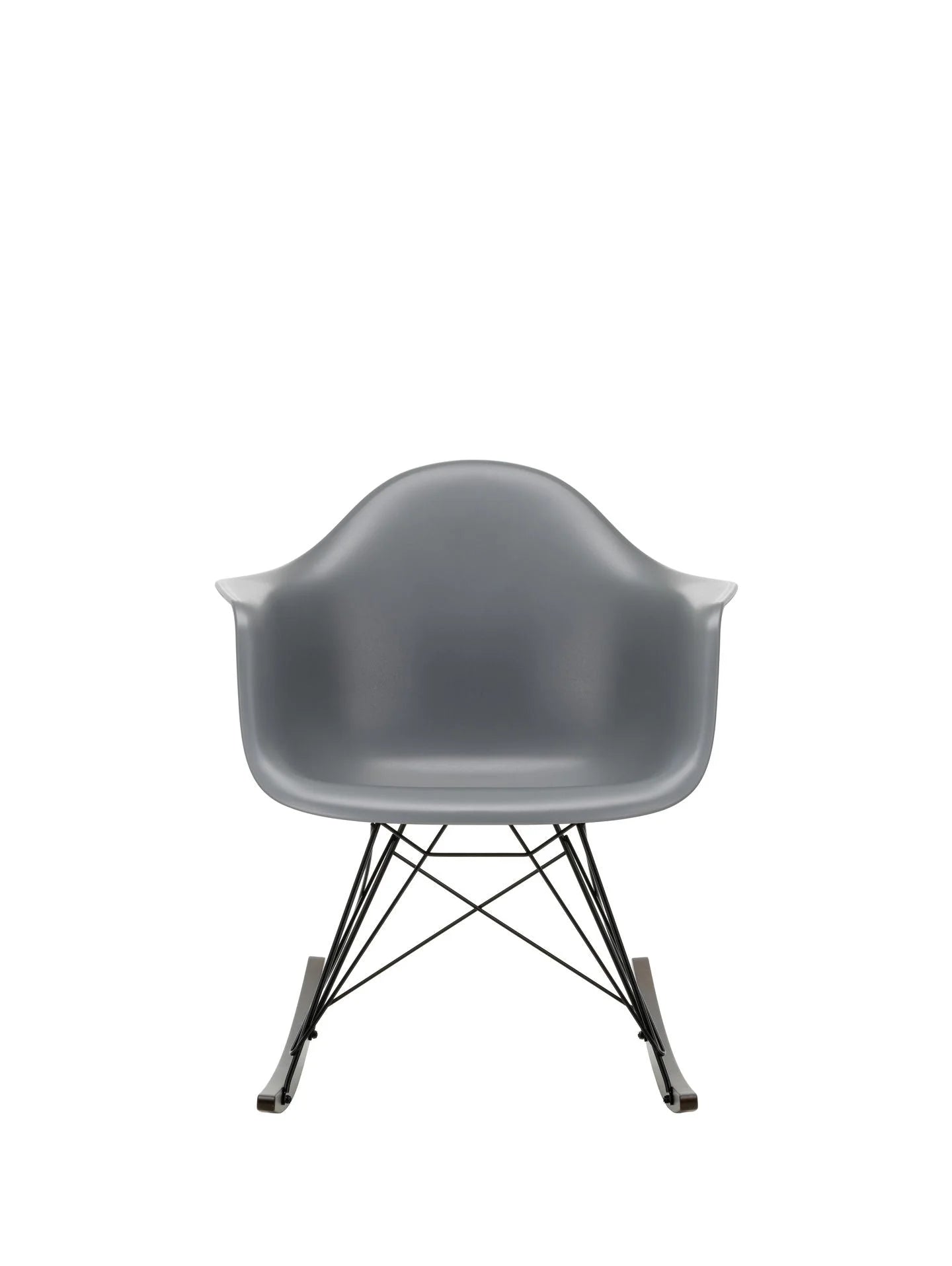 vitra Eames Plastic Armchair RAR RE - zwart & esdoorn donker onderstel - Granite grey RE