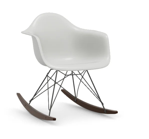 vitra Eames Plastic Armchair RAR RE - zwart & esdoorn donker onderstel - cotton white RE