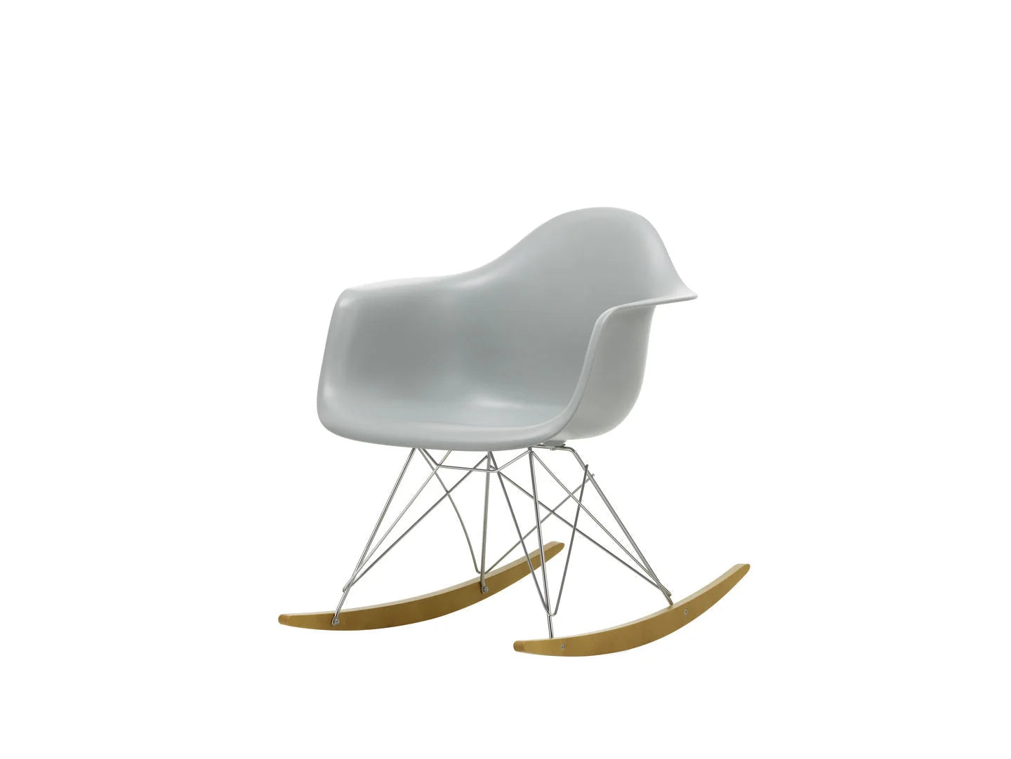 vitra Eames Plastic Armchair RAR RE - zwart & esdoorn licht onderstel - Light Grey RE