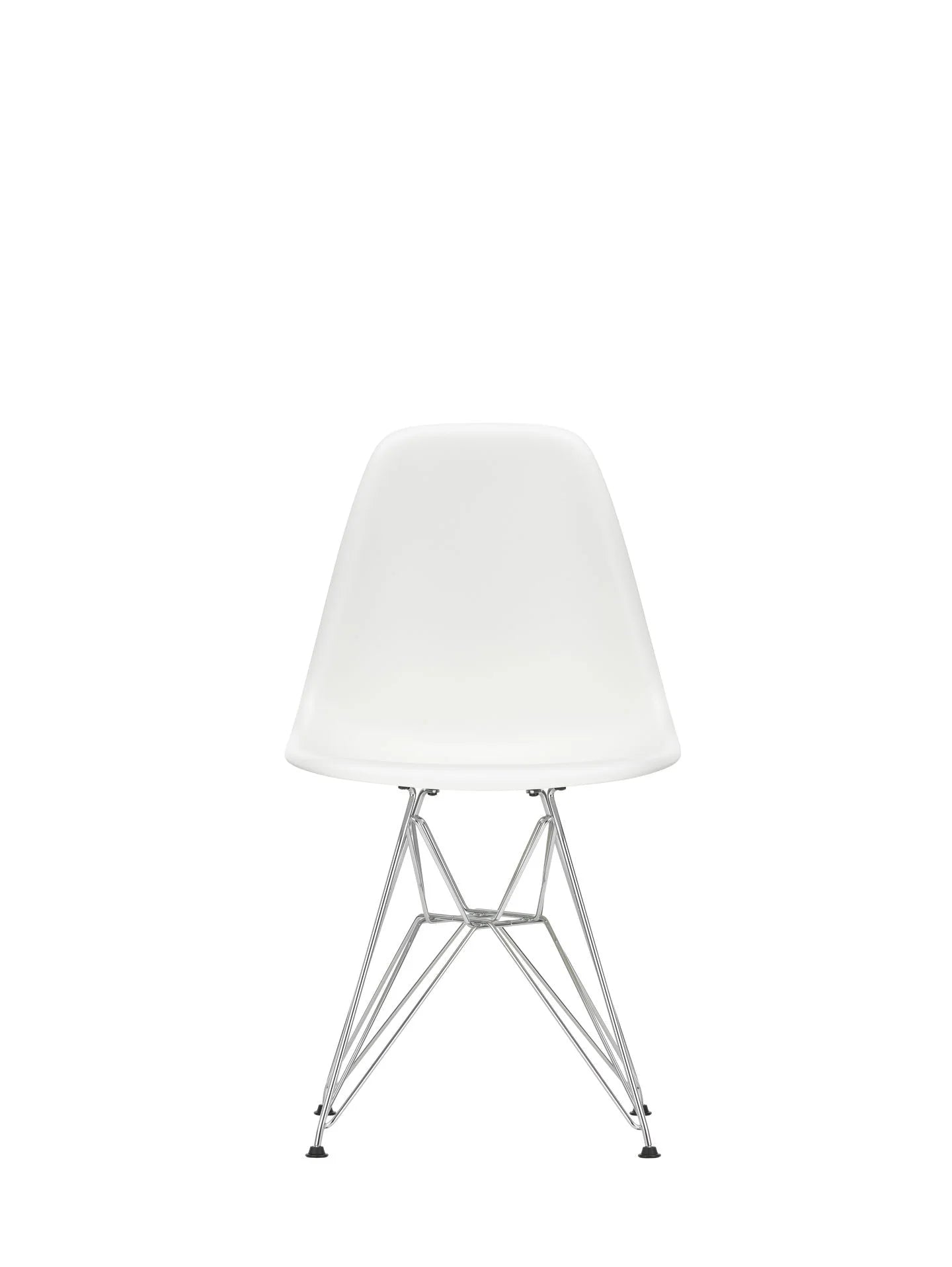 vitra Eames Plastic chair DSR RE - verchroomd onderstel