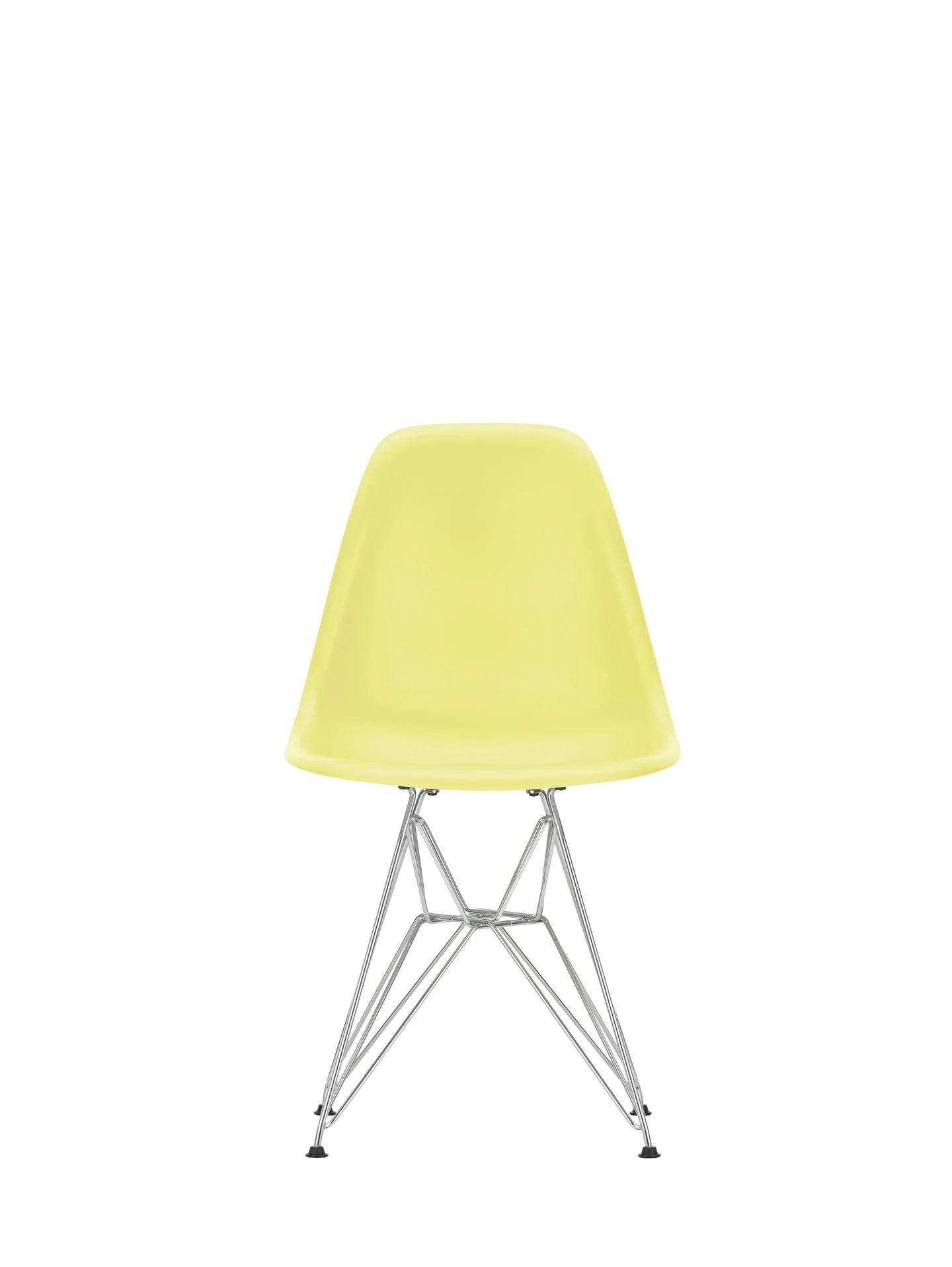 vitra Eames Plastic chair DSR RE - verchroomd onderstel - citron RE
