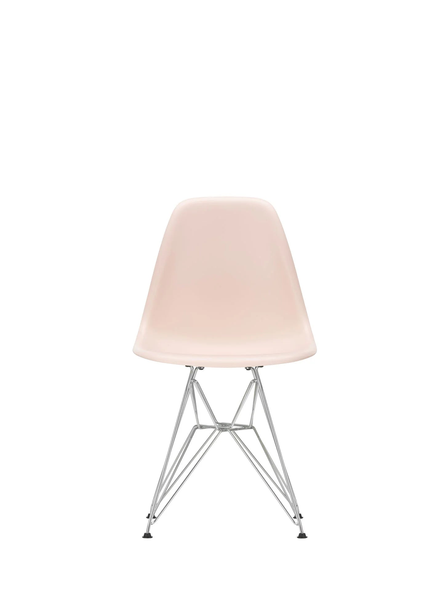 vitra Eames Plastic chair DSR RE - verchroomd onderstel - pale rose RE