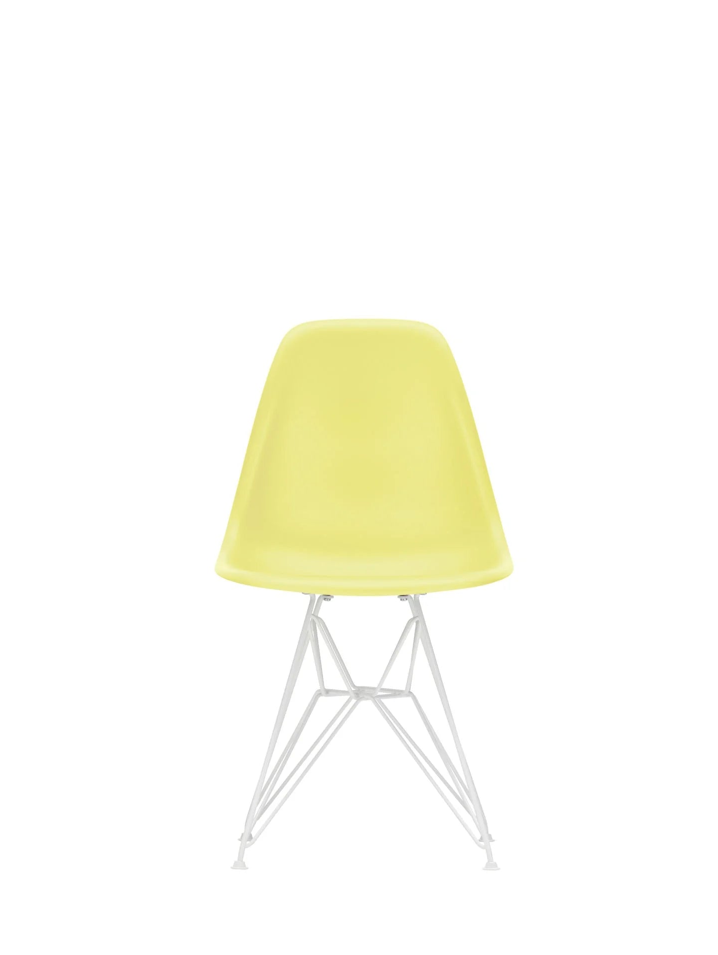vitra Eames Plastic chair DSR RE - wit onderstel - citron RE