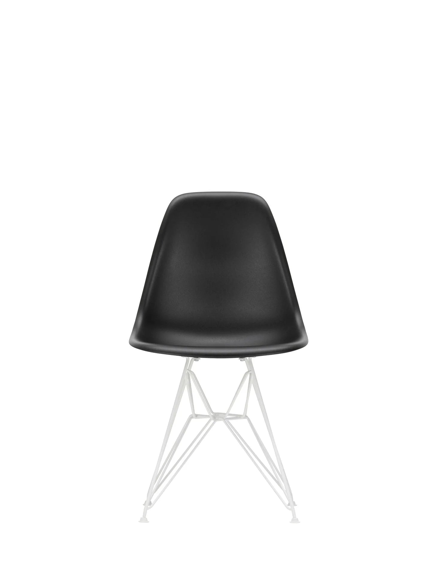 vitra Eames Plastic chair DSR RE - wit onderstel - deep black RE