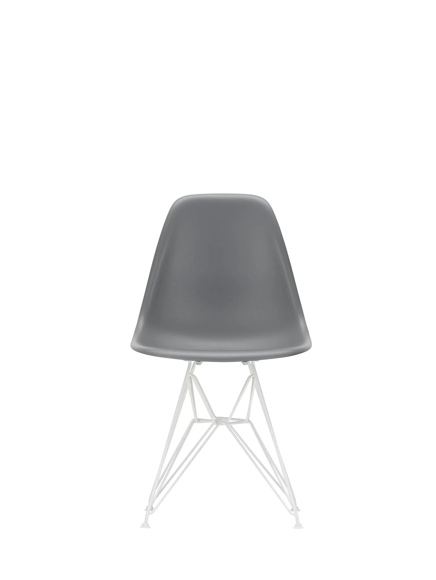 vitra Eames Plastic chair DSR RE - wit onderstel - Granite grey RE