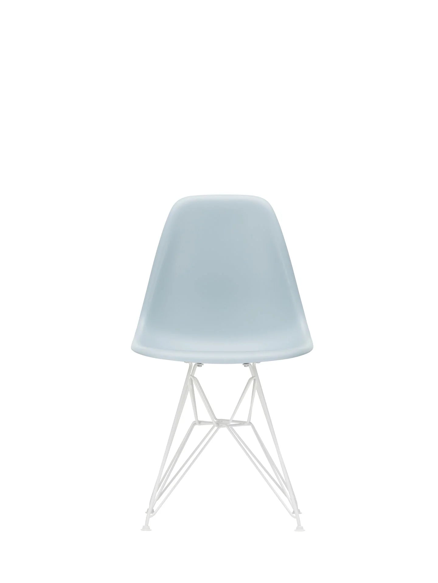 vitra Eames Plastic chair DSR RE - wit onderstel - ice grey RE