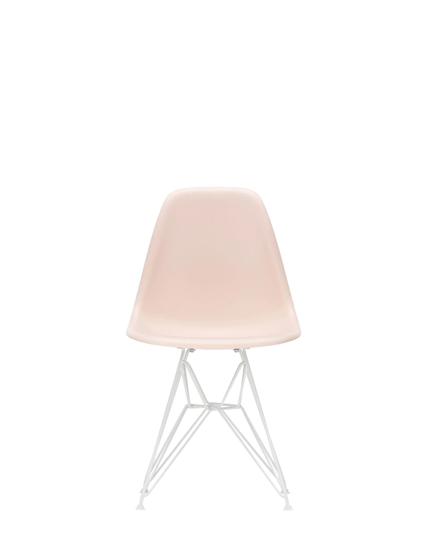 vitra Eames Plastic chair DSR RE - wit onderstel - pale rose RE