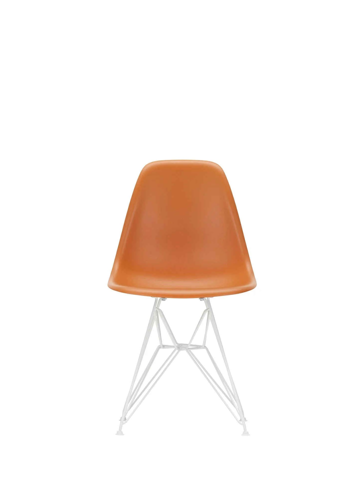 vitra Eames Plastic chair DSR RE - wit onderstel - Rusty Orange RE