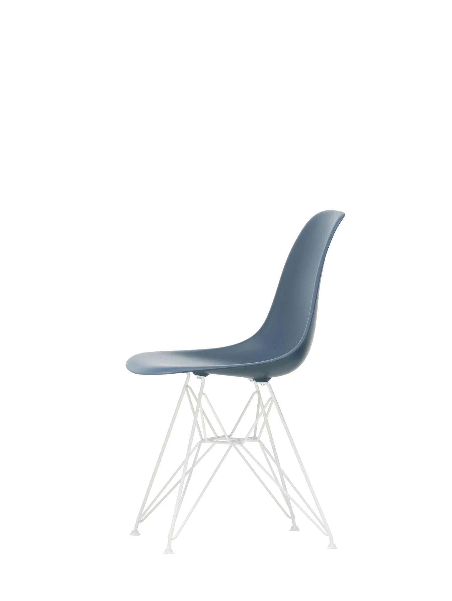 vitra Eames Plastic chair DSR RE - wit onderstel - sea blue RE
