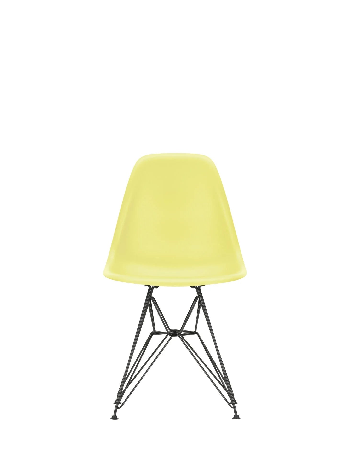 vitra Eames Plastic chair DSR RE - zwart onderstel - citron RE