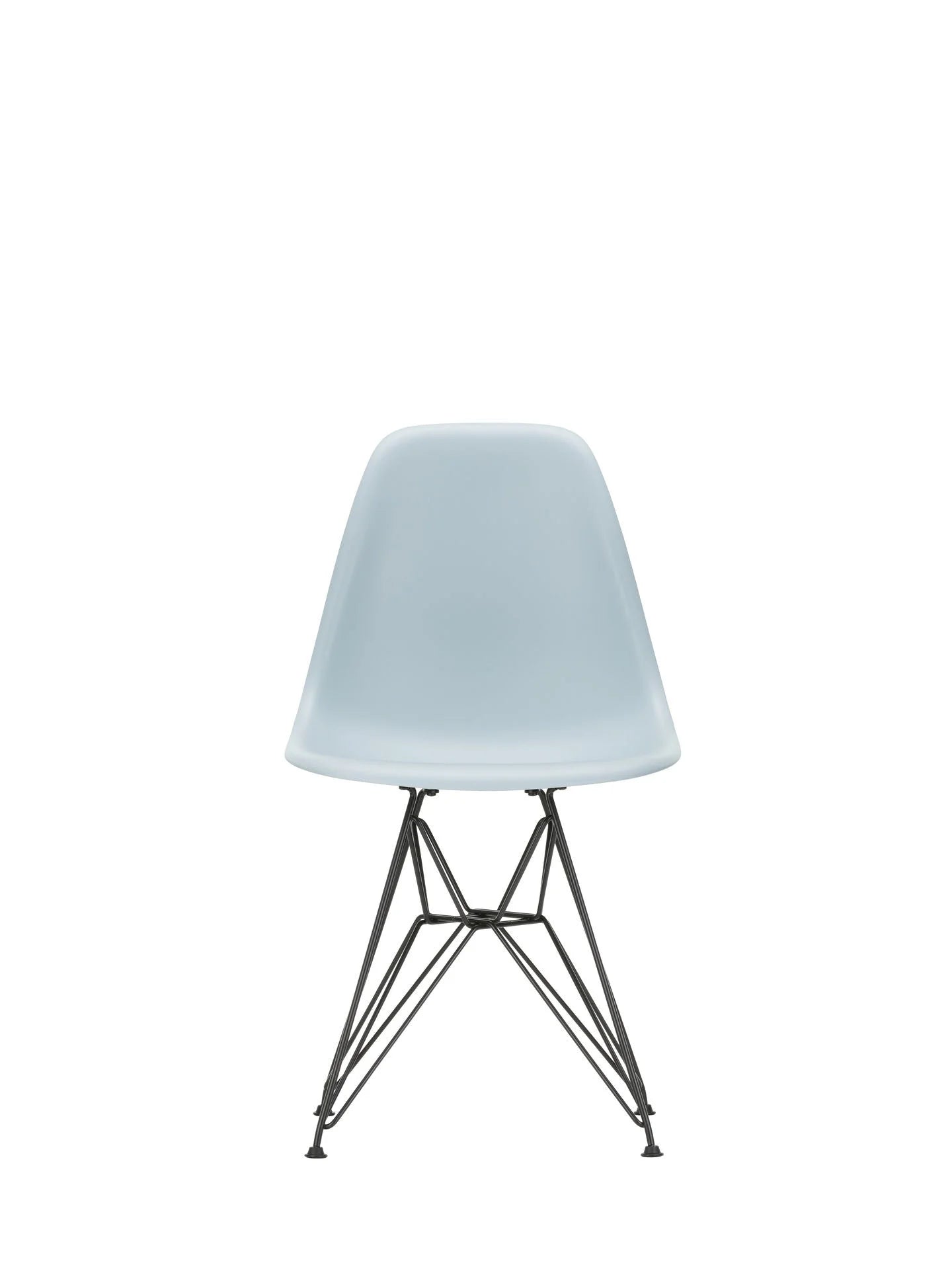 vitra Eames Plastic chair DSR RE - zwart onderstel - ice grey RE