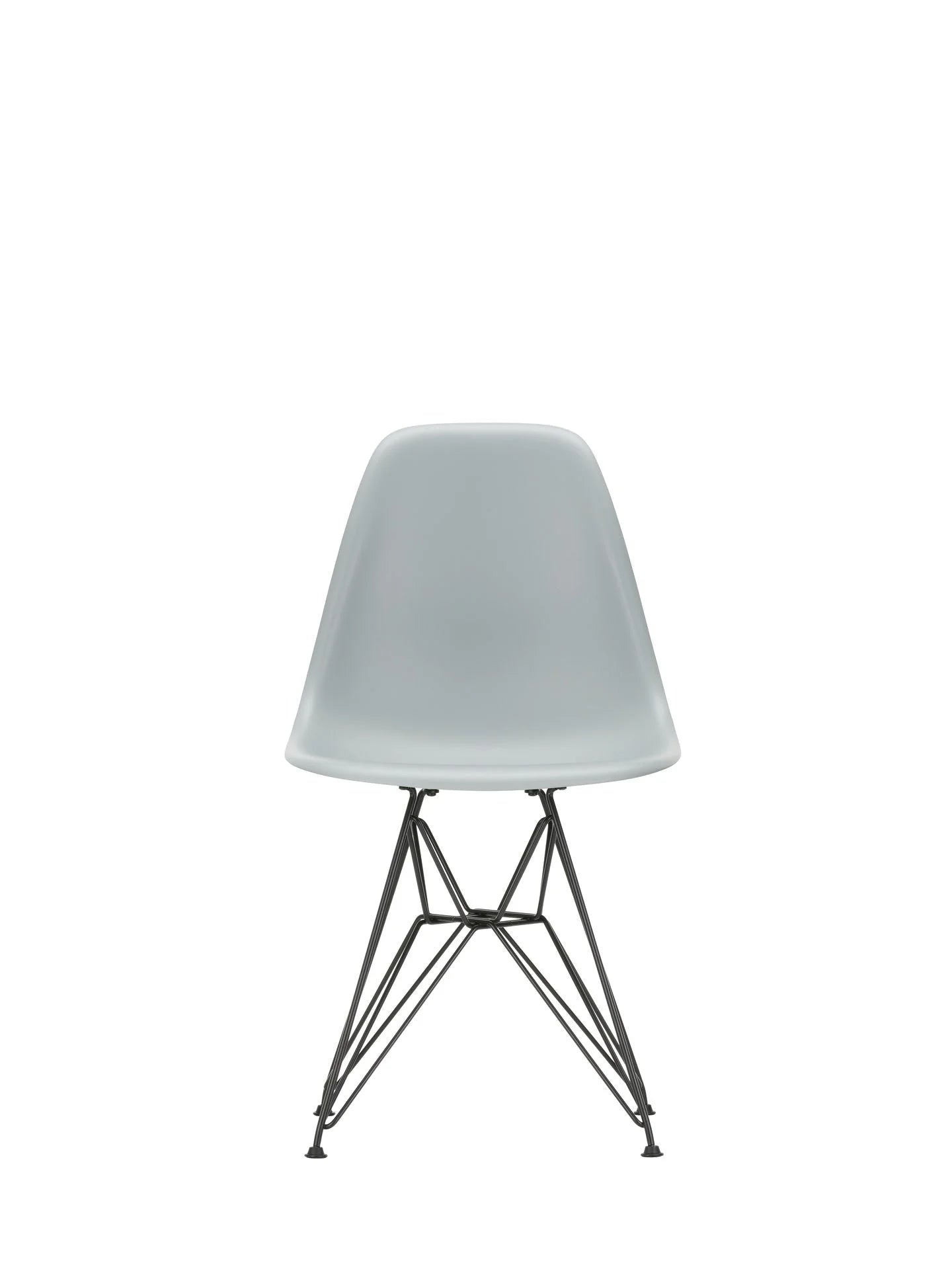 vitra Eames Plastic chair DSR RE - zwart onderstel - Light Grey RE