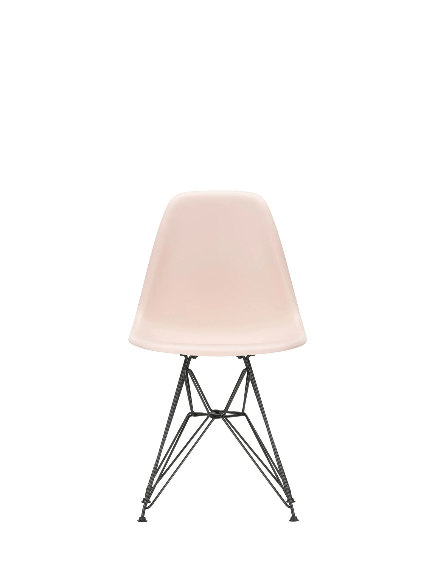 vitra Eames Plastic chair DSR RE - zwart onderstel - pale rose RE