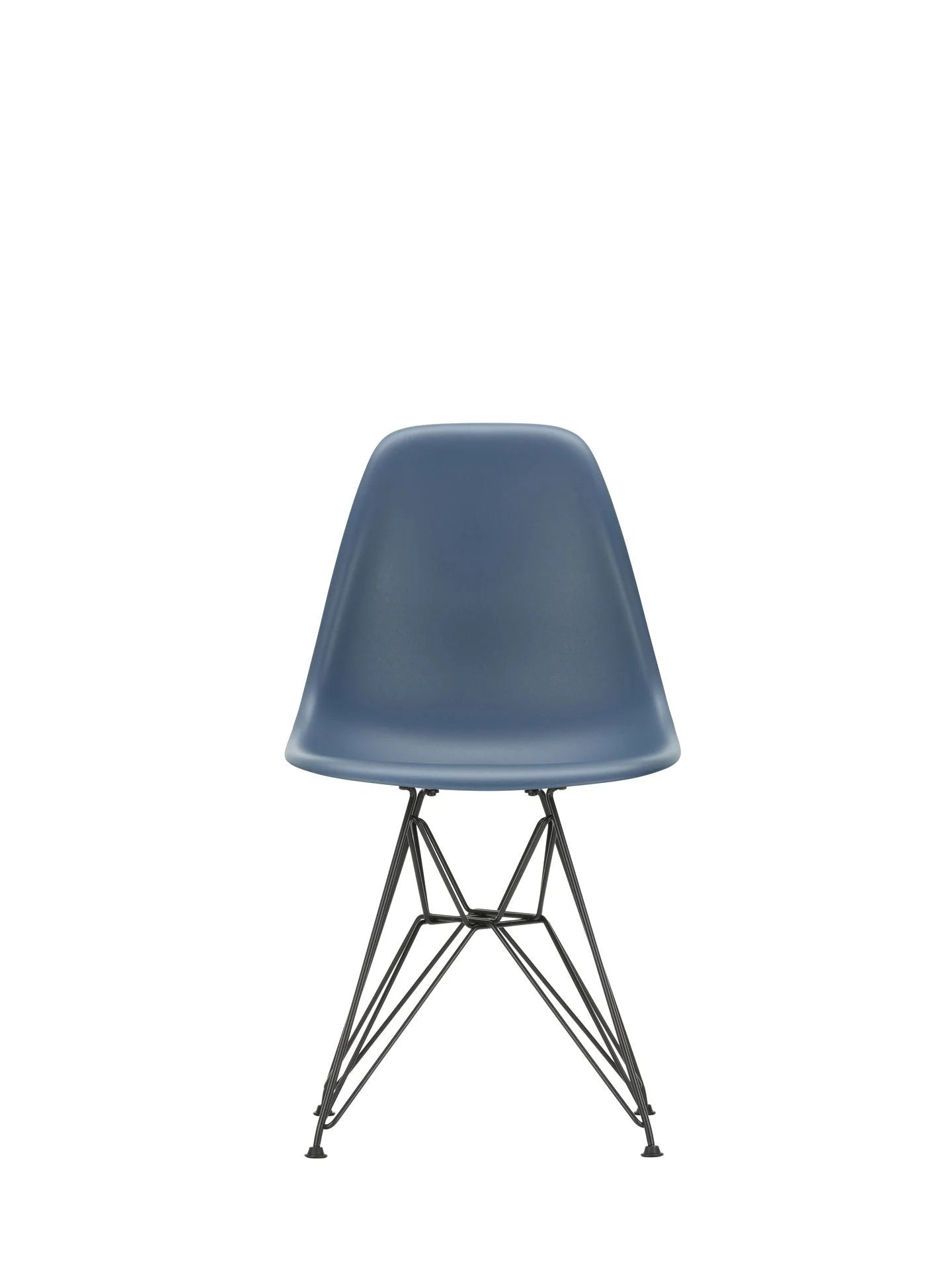vitra Eames Plastic chair DSR RE - zwart onderstel - sea blue RE